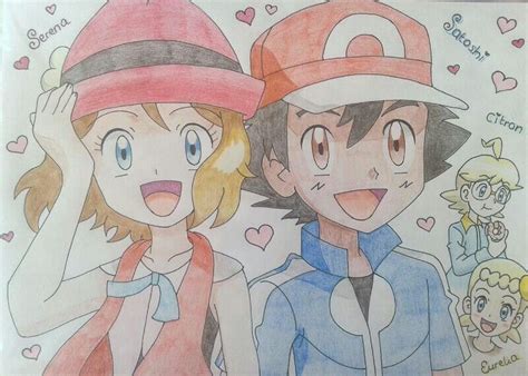 Ash And His Kalos Friends Amourshipping Pokemon Sketch Pokemon Manga Pokemon Drawings