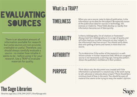 This type of writing should, therefore, be detailed enough to assist the reader in making an honest decision. How to use a TRAP to evaluate scholarly resources. # ...