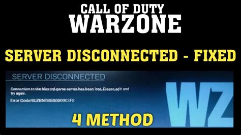 Fix Call Of Duty Warzone Server Disconnected Connected To The