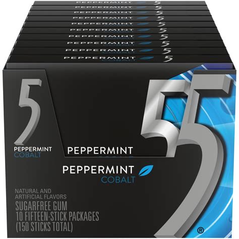 Buy Wrigleys 5 Gum Cobalt Peppermint Flavoured Sugarfree Chewing Gum 15