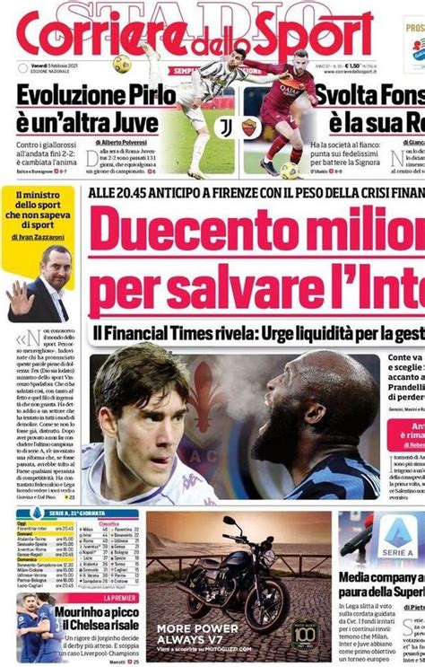 Corriere Dello Sport La Prima Pagina Di Oggi 5 Febbraio 2021