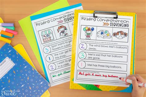 Activities To Help Apply Sequencing Skills To Reading And Writing All