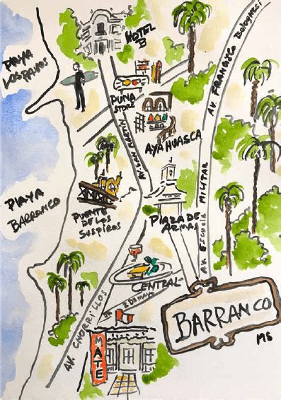 Mapa Ilustrado De Barranco El Barrio De Moda De Lima