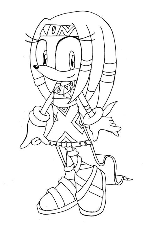 Desenho De Tikal Do Sonic Para Colorir Tudodesenhos