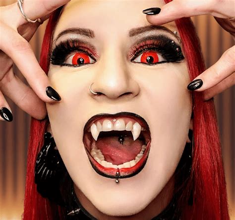 Red Vampire Contacts For Halloween And Cosplay Gothika Usa