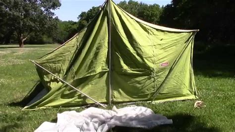 Coleman American Heritage Vintage 1972 Canvas Tent Set Up Youtube