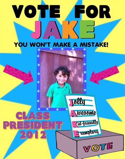 Make A Class President Election Poster School Election Poster Ideas Carter Pinterest