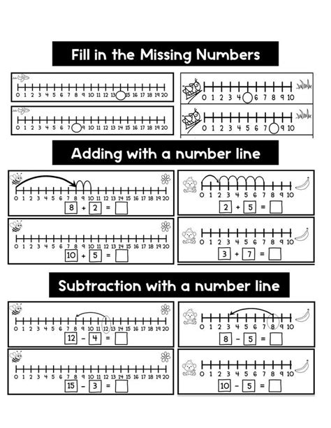 Printable Number Lines To 20 Number Lines Fill In The Missing Number