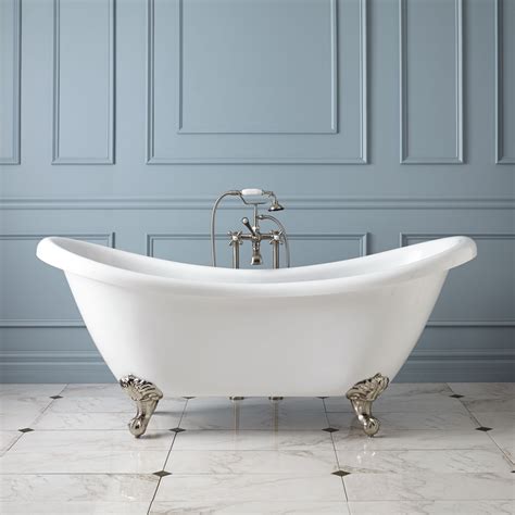 A wide variety of clawfoot bath tub options are available to you 69" Candace Acrylic Clawfoot Tub - Imperial Feet - Bathroom
