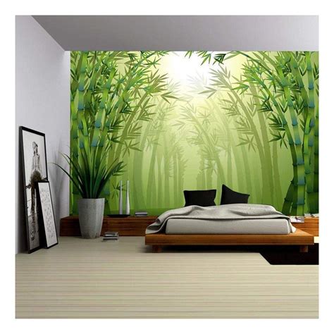 Wall26 Illustration Of The Bamboo Trees Inside The Forest Removable