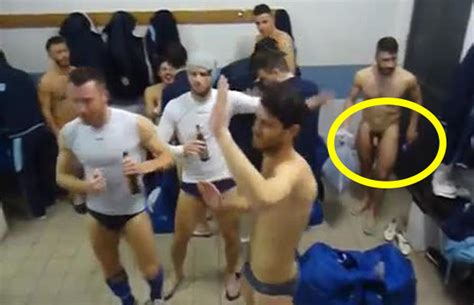 Naked Football Player During A Celebration Spycamfromguys Hidden