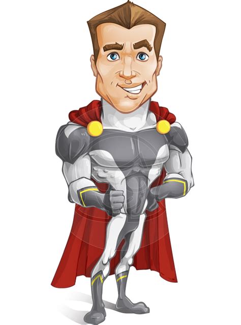 Man With Superhero Powers Cartoon Vector Character 73