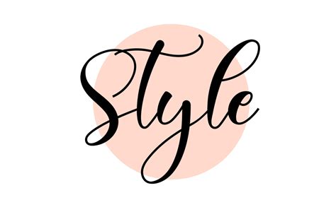 Style Word Handwritten With Custom Calligraphy Creative Word For