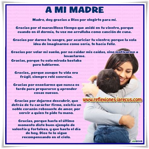 Madre Doy Gracias A Dios Por Elegirte Para Mí Reflexiones Día De Madre