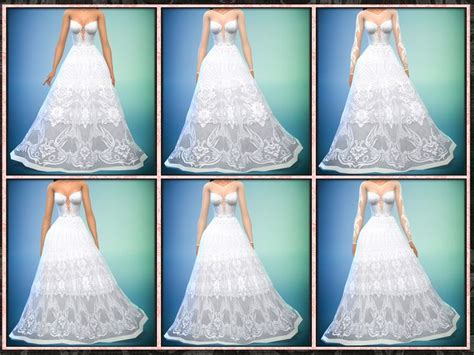 Five5cats Francesca Wedding Gown Wedding Wedding Gowns Sims 4 Mods