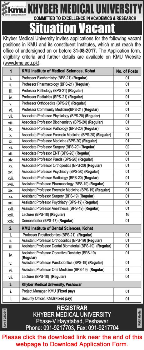 College & university in kuala lumpur, malaysia. Khyber Medical University Peshawar Jobs August 2017 Kohat ...