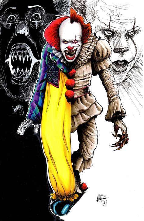 Pennywise 11x17 Artist Signed Horror Art It Movie Etsy