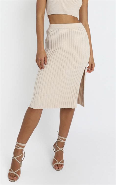 Maybe you would like to learn more about one of these? Yana Knit Skirt in Beige | Showpo
