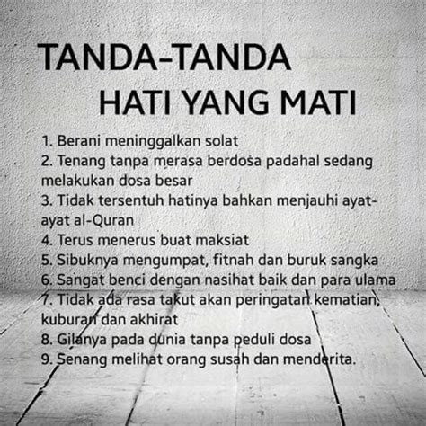 Mungkin kita gak bakalan langsung tau sih gengs. Tanda Tanda Hati Yang Mati | Blog Sihatimerahjambu