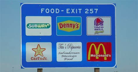 Highway Food Sign