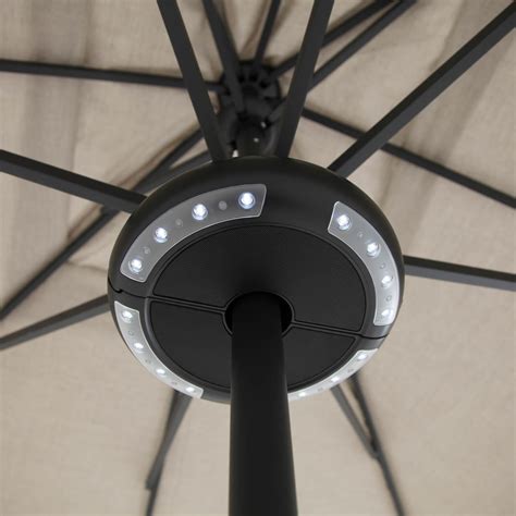 Treasure Garden Luna Umbrella Light W Bluetooth Speaker Black Bbqguys