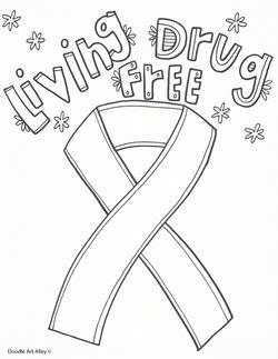 Red Ribbon Week Coloring Pages and Printables - Classroom Doodles | Red