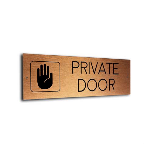 Private Door Door Sign Private Door Signs Modern Door Plaque