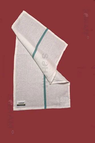 Strips White Herringbone Kitchen Towels For Hotels And Motels 50 Gram