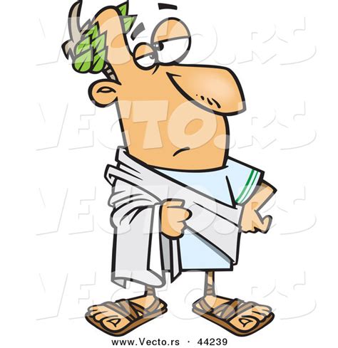 Vector Of A Cartoon Julius Caesar By Toonaday 44239