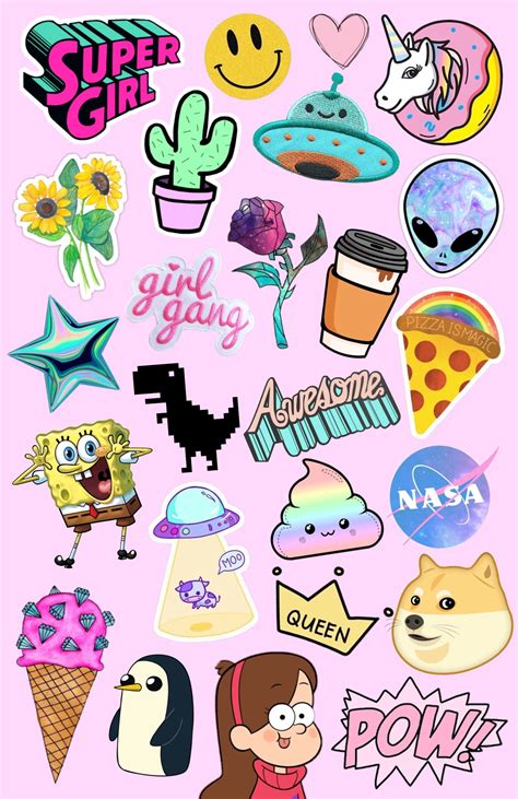 Aesthetic Stickers Wallpapers Top Free Aesthetic Stickers Backgrounds