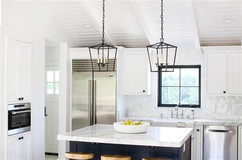 White Shiplap Cathedral Ceiling Shelly Lighting
