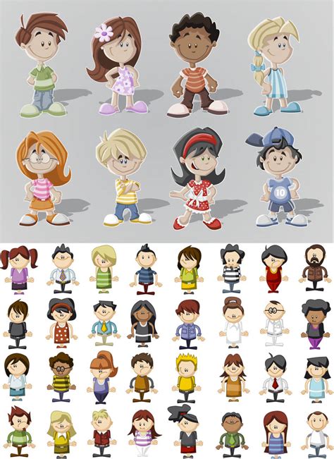13 Animated People Vector Images Free Vector Cartoon People Vector