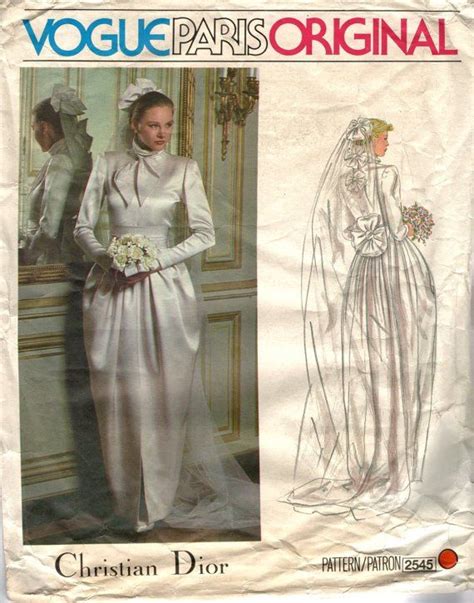 Vogue 2545 By Christian Dior 1980 Dior Wedding Dresses Boho