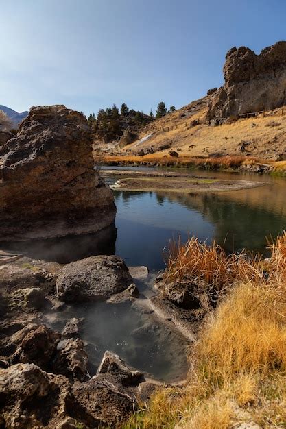 Premium Photo View Of Natural Hot Springs At Hot Creek Geological Site