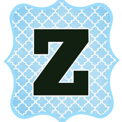 The Letter Z Is Shown In Black And Blue