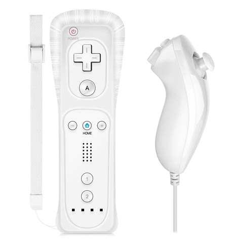 Remote And Nunchuck Controller For Nintendo Wii Combo Set Bundle White