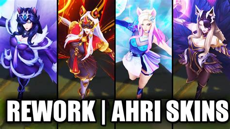All Ahri Skins Rework 2023 Final Update League Of Legends Youtube