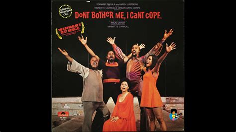 Dont Bother Me I Cant Cope 1972 Original Broadway Soundtrack
