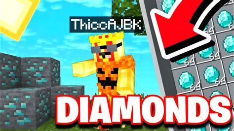 I Actually Got Diamondsmcpe Cubecraft Skyblock30 Youtube