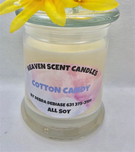 Cotton Candy Candle Scented Candle Sweet Candle Non Toxic Etsy