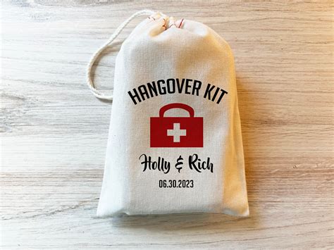 Hangover Kit Bag Party Favors Survival Kit Diy Bride Etsy