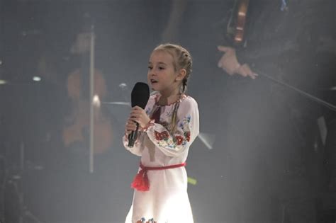 Watch A Voice Of Hope From A World Of Fear 7 Year Old Ukrainian Amelia Anisovych To Sing Live