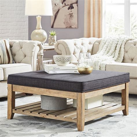 A lack table, a vyssa slummer kids mattress, some wheels, wood and a board from the hardware store, a little velcro and. HomeVance Upholstered Coffee Table, | Upholstered coffee ...