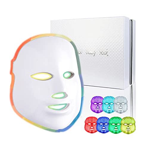 Amzgirl Led Mask Light Therapy 7 Color Skin Rejuvenation Therapy Led