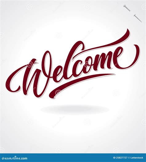 Welcome Hand Lettering Vector Royalty Free Stock Photography Image