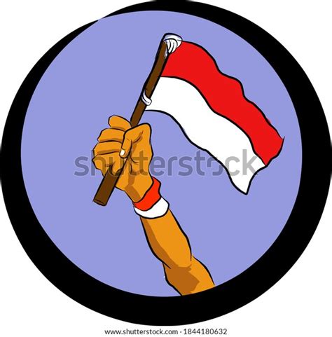 Handle Indonesian Flag West Java Sumedang Stock Vector Royalty Free