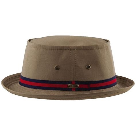 Baklava Stetson Fairway Khaki Cotton Blend Bucket Hat Tan Brown