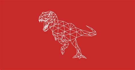 T Rex Prehistoric Geometric Dinosaur T Rex Dinosaur Aufkleber