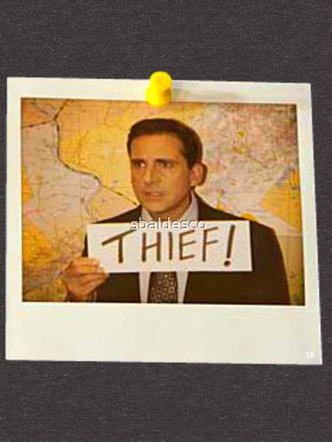 The Office Michael Scott Funny Thief Photo Graphic Design T Shirt