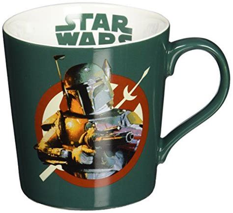 Vandor Star Wars Boba Fett Ceramic Mug 12 Ounce Multicolored Star